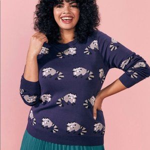 ModCloth Raccoon Charm School Pullover Sweater